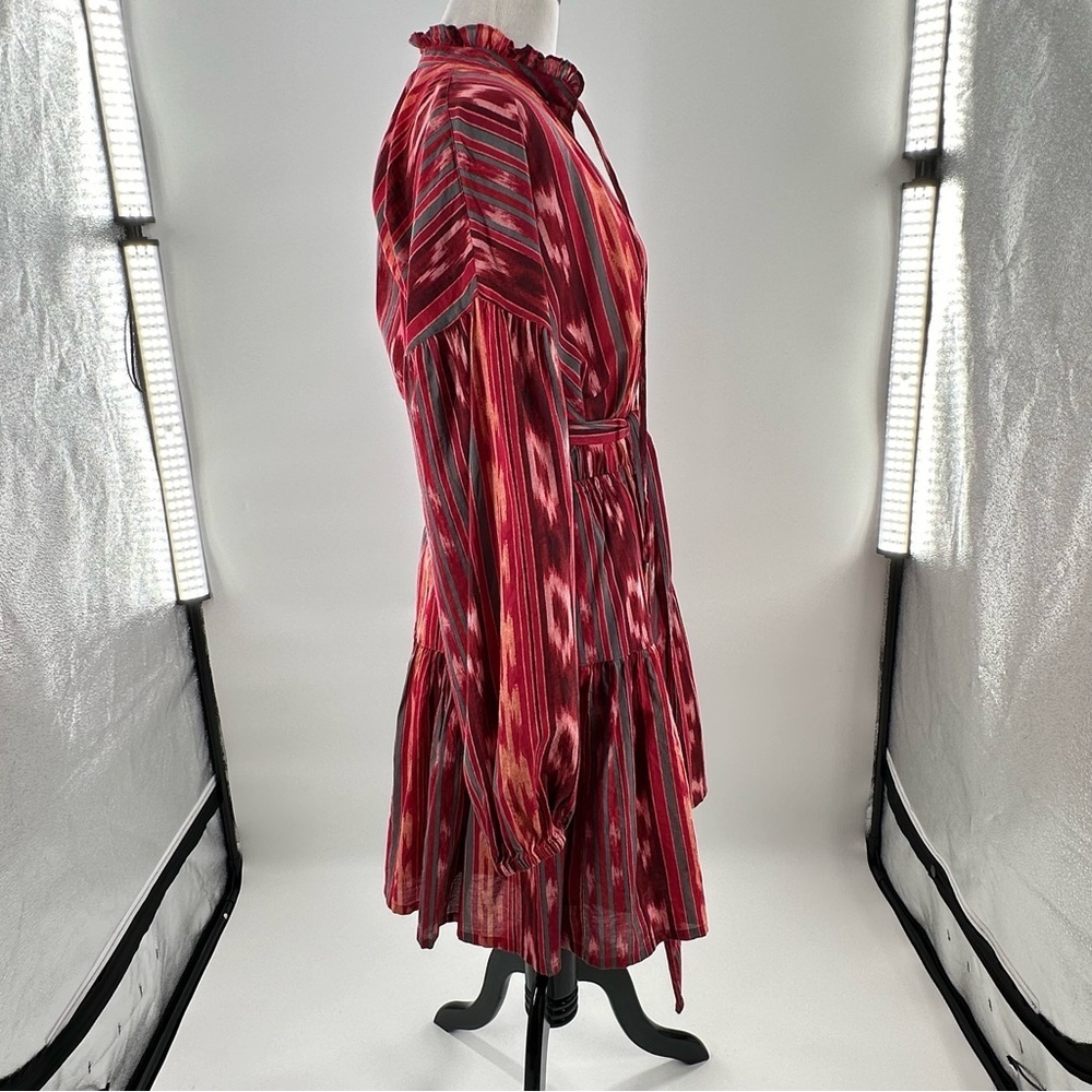 Lauren Ralph Lauren dress size 6 red southwestern rodeo 100% cotton button down - Picture 4 of 11